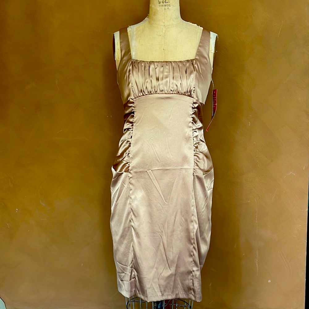 Essentials by A.B.S. Classic lined Satin Dress NWT size 8